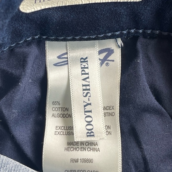 Seven7 High Rise Skinny Booty-Shaper Dark Blue Jean Sz 4 - Picture 6 of 10